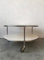 Table café vintage Ikea Strind par Ehlen Johansson année 80, Maison & Meubles, Moins de 50 cm, Enlèvement ou Envoi, Verre, Rond