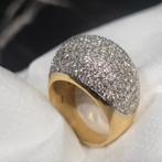 Diamond ring 18 karaat massiv, Handtassen en Accessoires, Ringen, Ophalen, Goud, Goud