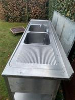 Inox wastafel, Huis en Inrichting, Ophalen, Gebruikt