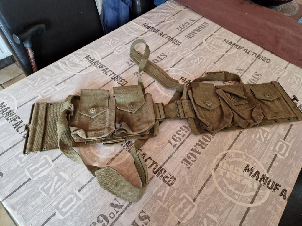 Ww2 US Bar/Belt na oorlog ook gedregen Belgisch leger, Ophalen of Verzenden