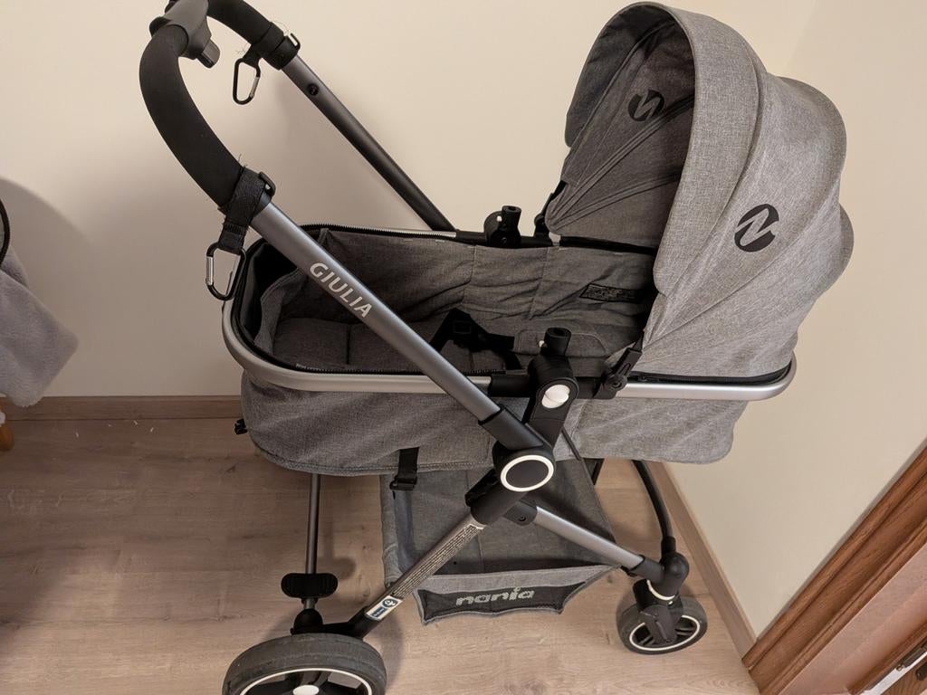 2-in-1 kinderwagen Nania Giulia, Ophalen, Zo goed als nieuw, Verstelbare rugleuning