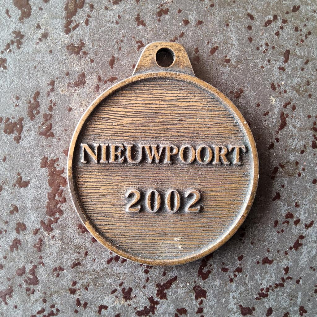 Medaille koning Albert I Nieuwpoort 2002 in brons, Ophalen of Verzenden, Brons