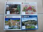 4 mooie volledige King puzzels van 1000 stukjes, zgan, Ophalen, 500 t/m 1500 stukjes, Zo goed als nieuw, Legpuzzel