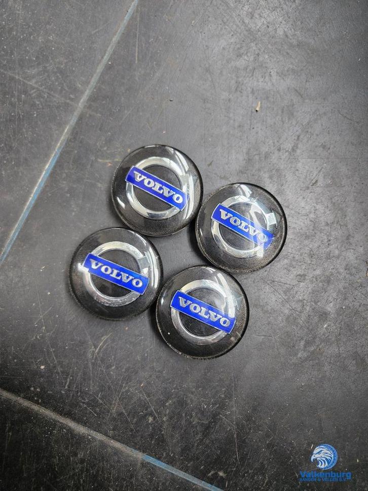 ORIGINELE Volvo naafkap naafdop zwart blauw chroom, Auto diversen, Wieldoppen, Gebruikt, Verzenden