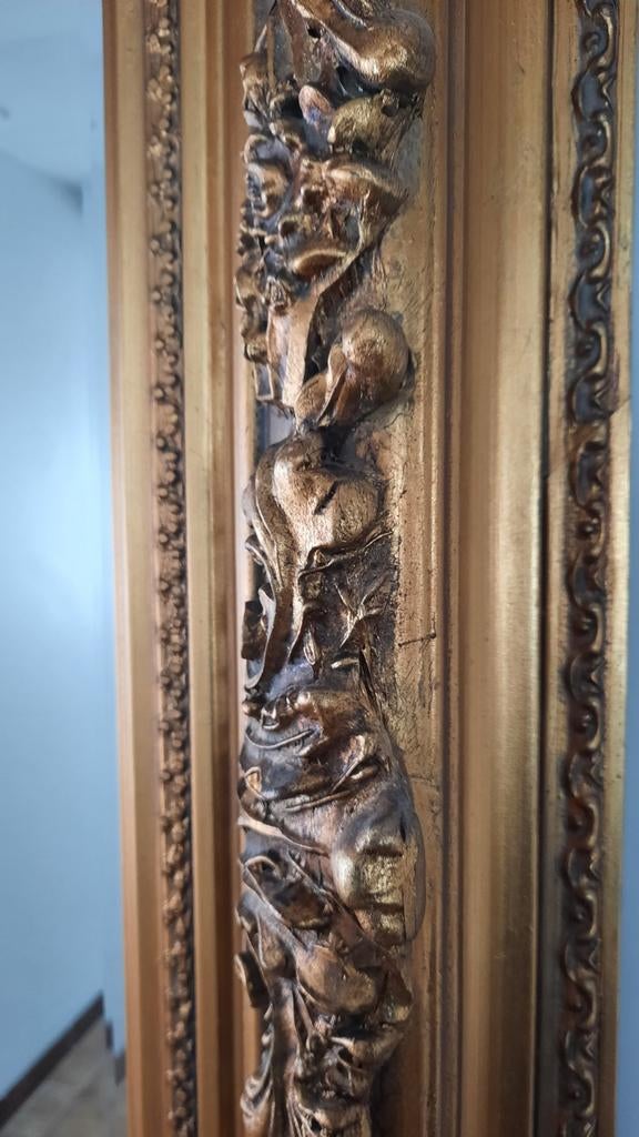 Miroir doré avec verre taillé, Antiquités & Art, Antiquités | Miroirs, Enlèvement