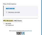 1 ticket PFL Brussels 23 mai 2026 ING Arena, Tickets & Billets, Sport | Autre, Une personne, Mai