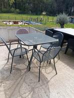 Ijzeren tuintafel met 4 stoelen., Enlèvement