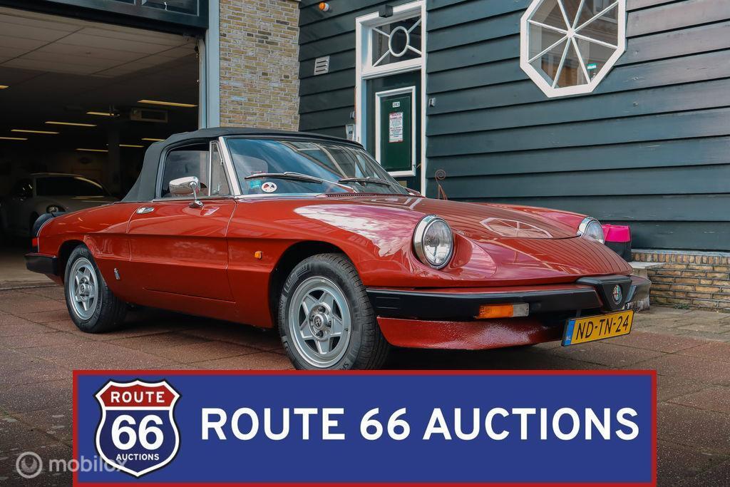 Alfa Romeo Spider 1.6 Aerodinamica | 1983 | Route 66 Auction, Zwart, Bedrijf, Handgeschakeld, Overige carrosserie