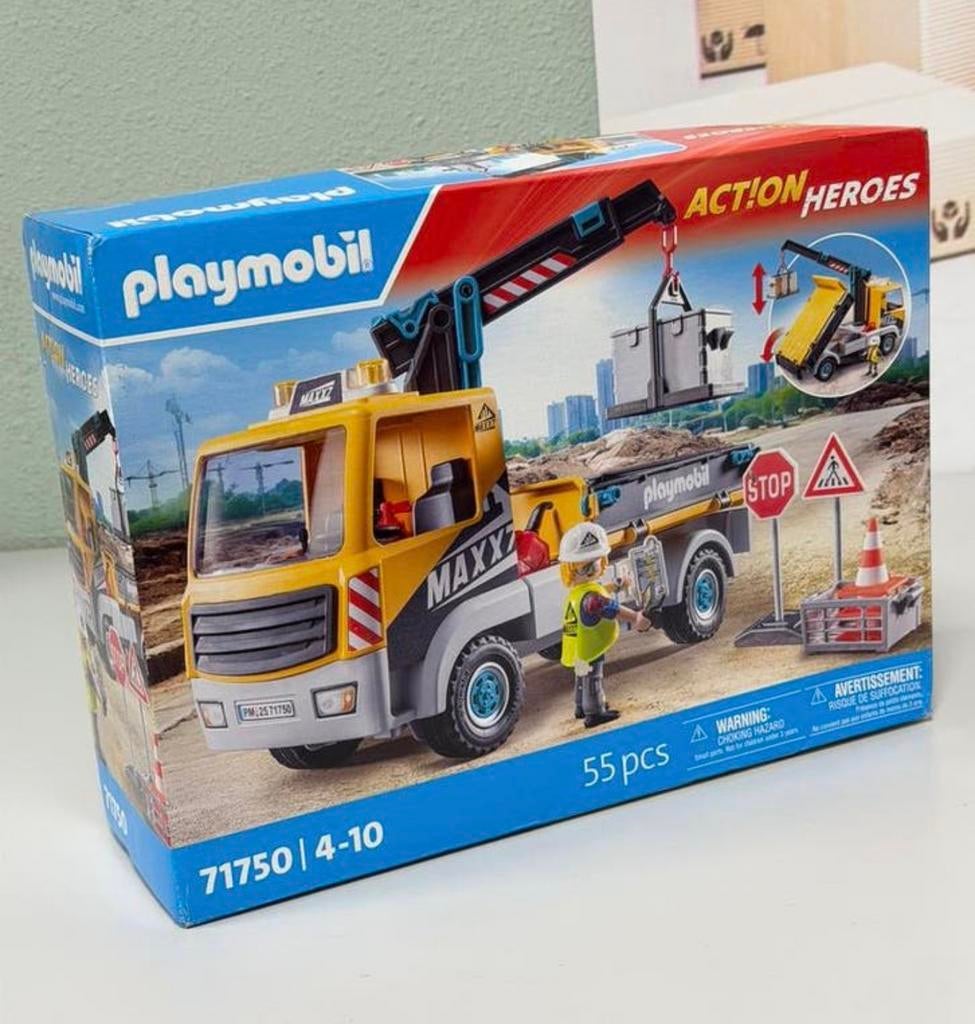 Camion PLAYMOBIL Action Heroes avec grue 71750 - NOUVEAU, Enfants & Bébés, Jouets | Playmobil, Neuf, Ensemble complet, Enlèvement ou Envoi
