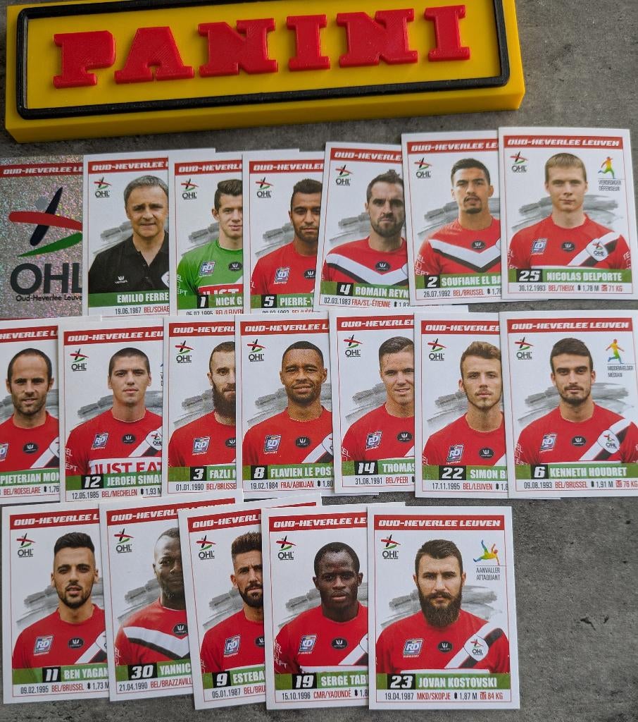 Autocollants Panini FOOTBALL 2017 19 OHL LEUVEN FOOTBALL, Envoi, Neuf