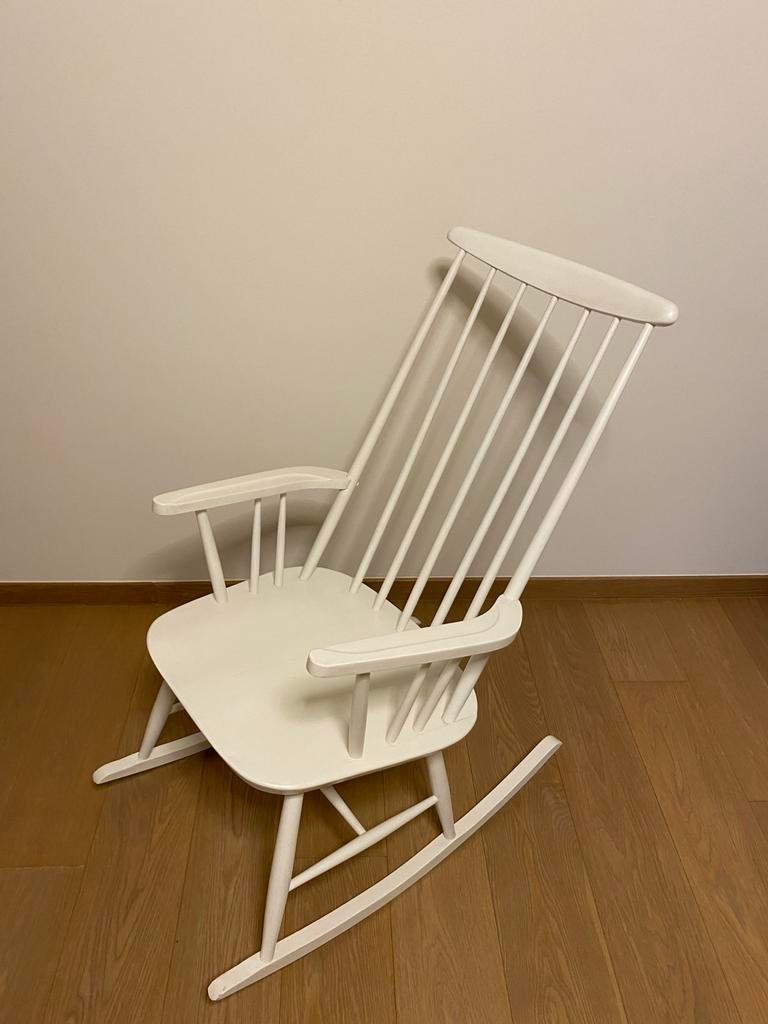 Witte houten schommelstoel, Kinderen en Baby's, Ophalen, Zo goed als nieuw