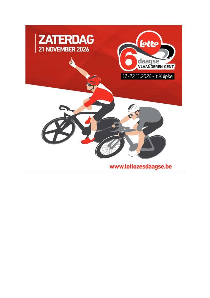 ticket Lotto zesdaagse Gent zaterdag 21/11/2026, Tickets & Billets, Sport | Autre, Une personne, Novembre