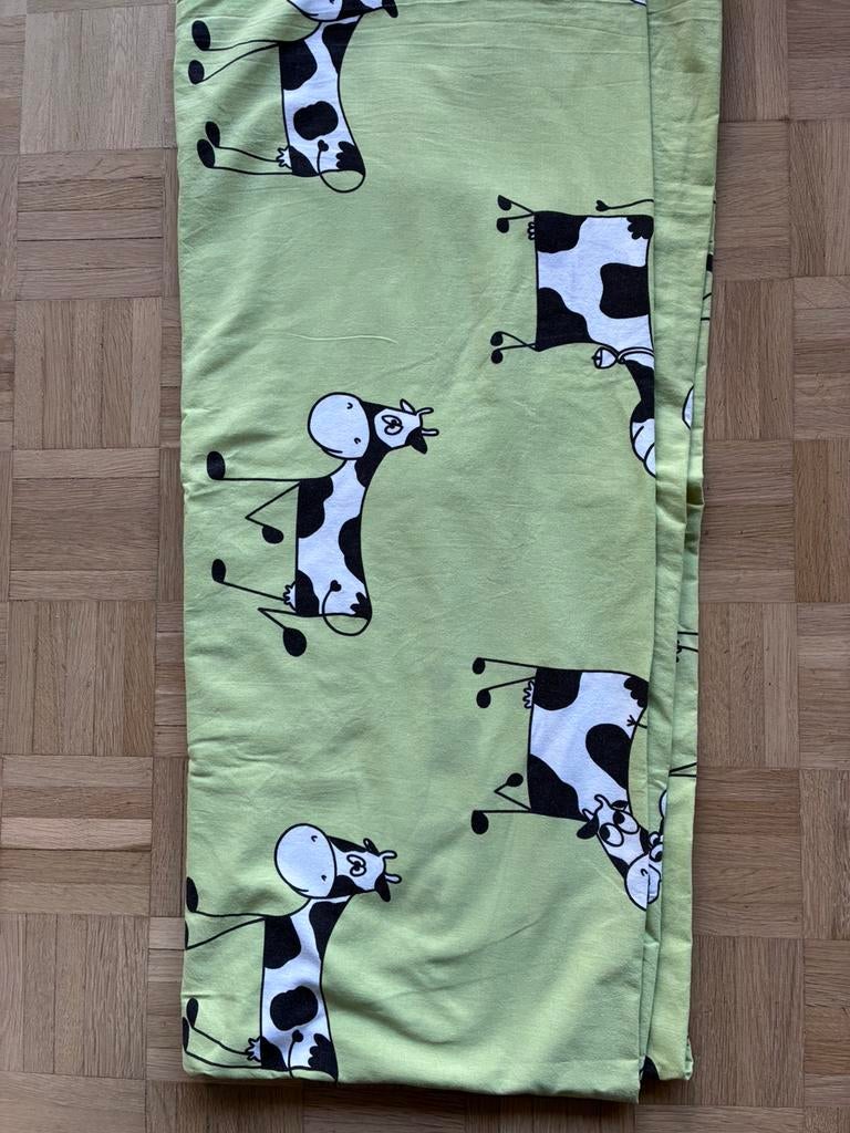 Drap vaches 270 cm x 170 cm 100% coton, Enlèvement ou Envoi, Comme neuf, Vert