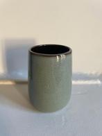 Keramieken vaasje blauw/bruin, Ophalen, Blauw, Aardewerk of Porselein, Nieuw