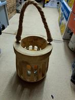 Kaarshouder, Huis en Inrichting, Ophalen, Beige, Hout, Kaars