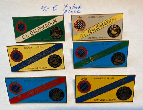 PIN Club Brugge FC Bruges BVB Dortmund 4e 't stuk, Verzamelen, Speldjes, Pins en Buttons, Zo goed als nieuw, Speldje of Pin, Sport
