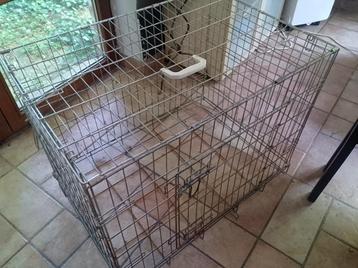 CAGE METALLIQUE POUR CHIEN (pliable), Enlèvement, Utilisé
