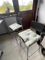 4 Hoge keukenstoelen, Ophalen, Gebruikt, Zwart, Vier