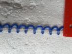 galon 14 mm bleu moyen et blanc motif feston synthét.G14129, Enlèvement ou Envoi, Neuf