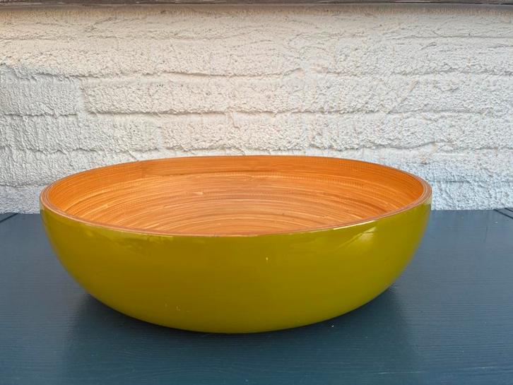 Bamboe schaal, Huis en Inrichting, Woonaccessoires | Schalen en Manden, Zo goed als nieuw, Schaal, Ophalen of Verzenden