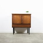 Prachtig vintage bijzetkastje / barkastje, Gebruikt, Vintage, Ophalen of Verzenden, Overige houtsoorten