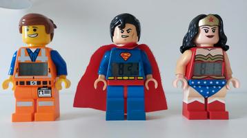 3 x Lego wekker grote minifigure