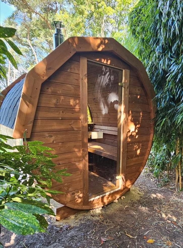 2M Barrel Sauna Gratis Levering en Plaatsing, Sport en Fitness, Sauna, Ophalen of Verzenden