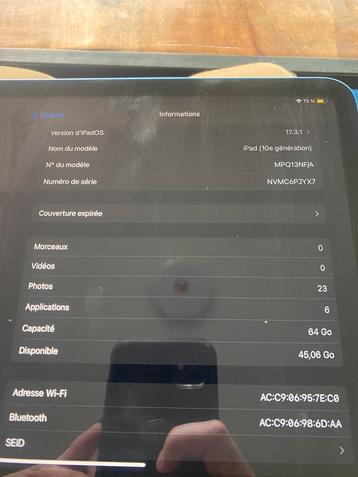 iPad 10.9 (2022) 350€