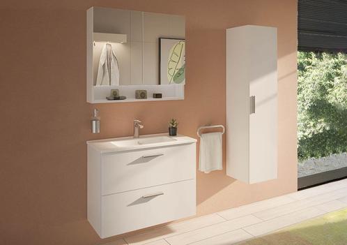 VitrA Badkamermeubelset Vitra Mia 80 cm Wit, Maison & Meubles, Salle de bain | Meubles de Salle de bain, Neuf, Autres types, Moins de 100 cm