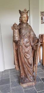 Mooi beeld in gesculpteerd lindehout Heilige Barbara  1820, Antiquités & Art, Art | Sculptures & Bois, Enlèvement
