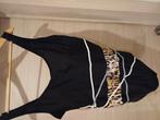 Zwempak zwart/leopardprnt Mt 46/48, Kleding | Dames, Badmode en Zwemkleding, Ophalen of Verzenden, Zo goed als nieuw, Zwart