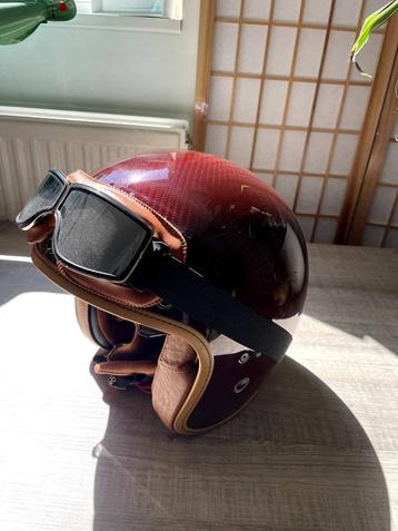Scorpion Belfast Carbon EVO motorhelm - Jethelm, Autres marques, M, Seconde main, Enlèvement ou Envoi