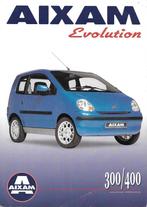 Brochures de la mini-collection AIXAM 2000 - 2005, Livres, Comme neuf, Autres marques, Enlèvement ou Envoi
