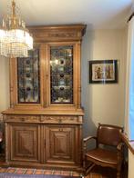 Antieke bureau en kast, Huis en Inrichting, Ophalen, Gebruikt, Glas