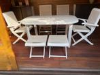 Luxe Tuinset Triconfort - Wit, Tuin en Terras, Tuinsets en Loungesets, Ophalen, 4 zitplaatsen, Kunststof, Zo goed als nieuw
