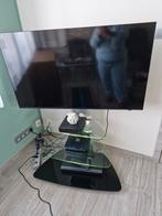 Meuble tv moderne , eclairage , avec 3 plateaux en verre.., Enlèvement