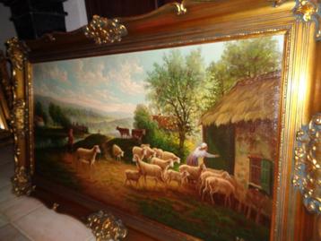 *G.Parmentier (1870)-Zéér grote schilderij-Zie BENEZIT, ARTO beschikbaar voor biedingen