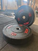 2x25kg bumper plates ATX, Sport en Fitness, Ophalen, Zo goed als nieuw