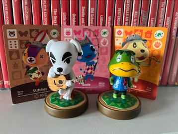 2 amiibos Animal Crossing + 3 cartes Amiibo