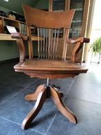 Oude eiken bureau-stoel, Antiek en Kunst, Ophalen of Verzenden