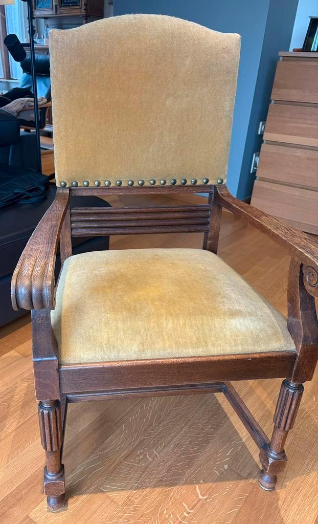 Grote fraaie vintage stoel, Antiek en Kunst, Antiek | Meubels | Stoelen en Sofa's, Ophalen