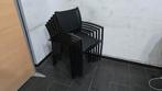 six chaises de terrasse en métal couleur noir solide très lé, Enlèvement ou Envoi