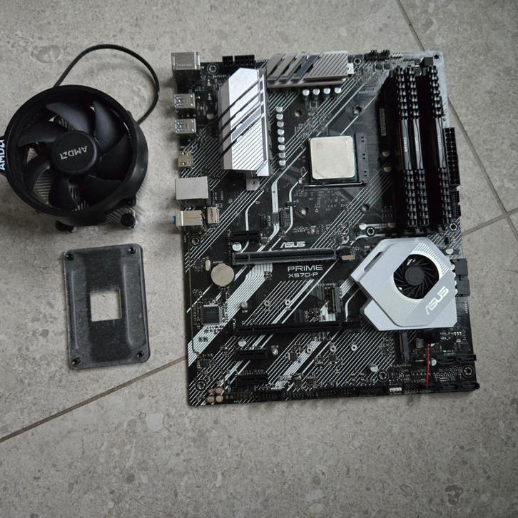 Asus Prime x570-P + ryzen 5 1600 + 16GB ddr4, Computers en Software, Moederborden, Gebruikt, AMD, DDR4, Ophalen of Verzenden