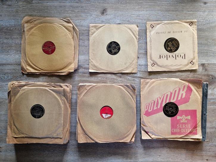 Set van 40 klassieke grammofoonplaten in bakeliet, Cd's en Dvd's, Vinyl | Klassiek, Gebruikt, Romantiek, Orkest of Ballet, Overige formaten