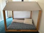 Lit cabane + 2 matelas 90x140cm + couette 140x150cm + draps, Ophalen, Zo goed als nieuw, Ledikant