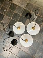 Vintage email hanglampen met nieuwe bedrading en fitting, Huis en Inrichting, Ophalen, Gebruikt
