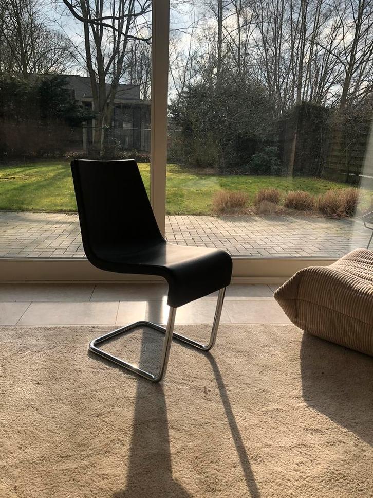 8 originele bonaldo skip stoelen leder, Huis en Inrichting, Stoelen, Zo goed als nieuw, Vijf, Zes of meer stoelen, Leer, Grijs