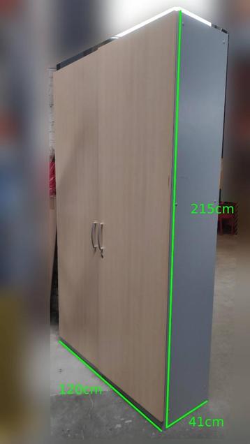 Kantoorkasten met stalen structuur, esdoorndecor beschikbaar voor biedingen