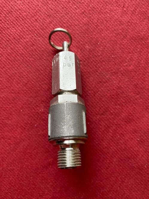 Veiligheidsklep in RVS 1/4 op 3/8 Inch afgesteld op 5.2 bar, Doe-het-zelf en Bouw, Overige Doe-Het-Zelf en Bouw, Gebruikt, Ophalen of Verzenden
