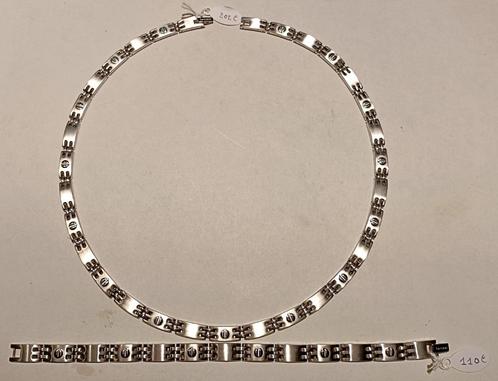 Chaîne + Bracelet en acier inox BRUCE (Men's gems), Bijoux, Sacs & Beauté, Colliers, Neuf, Autres matériaux, Argent, Enlèvement ou Envoi